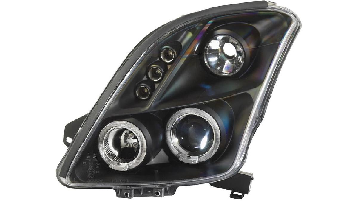 Set+de+phares+sur+mesure+pour+Suzuki+Swift+II+2005-2010+-+Noir+-+incl.+Angel-Eyes